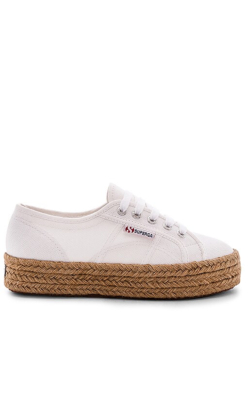 Superga Platform Espadrille in White 