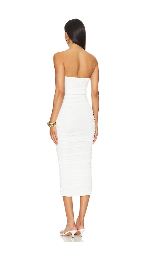  Seroya Schulterfreies Midikleid Martha In White. Größe L. Also In Xl. 