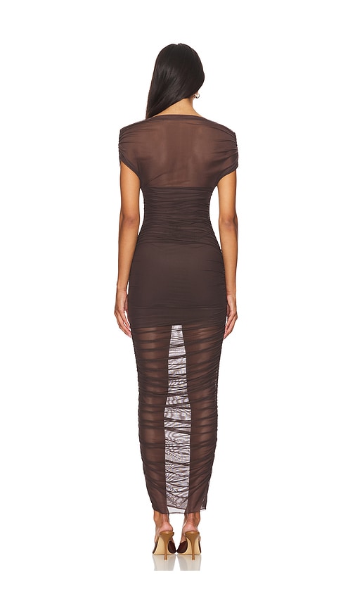 Seroya Midi-kleid Noel Off Shoulder Mesh In Chocolate. Größe Xs. Also In L. 