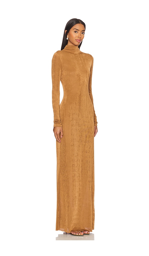 Shop Ser.o.ya Kim Maxi Dress In Tan