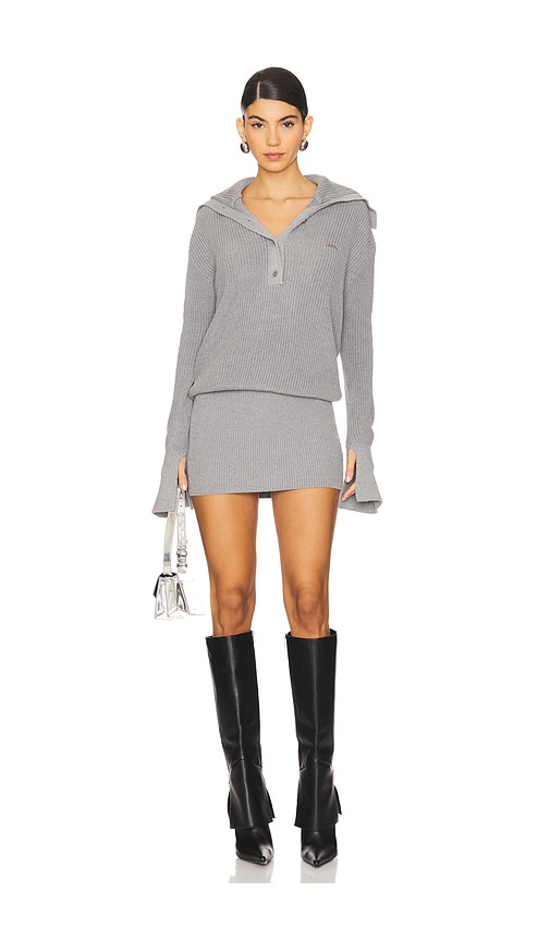 Ser.o.ya Katana Sweater Dress In Heathered Grey