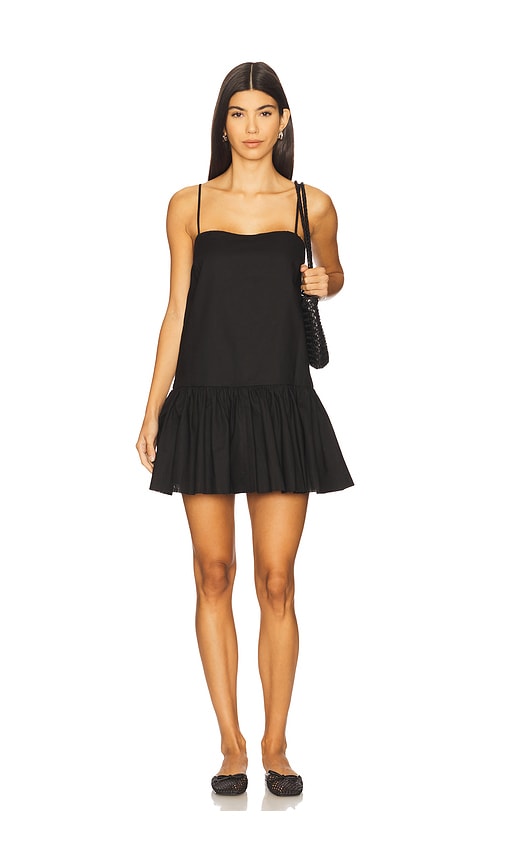 Krista Linen Mini Dress in Black. - size XXS (also in L, M, S, XL, XS)
