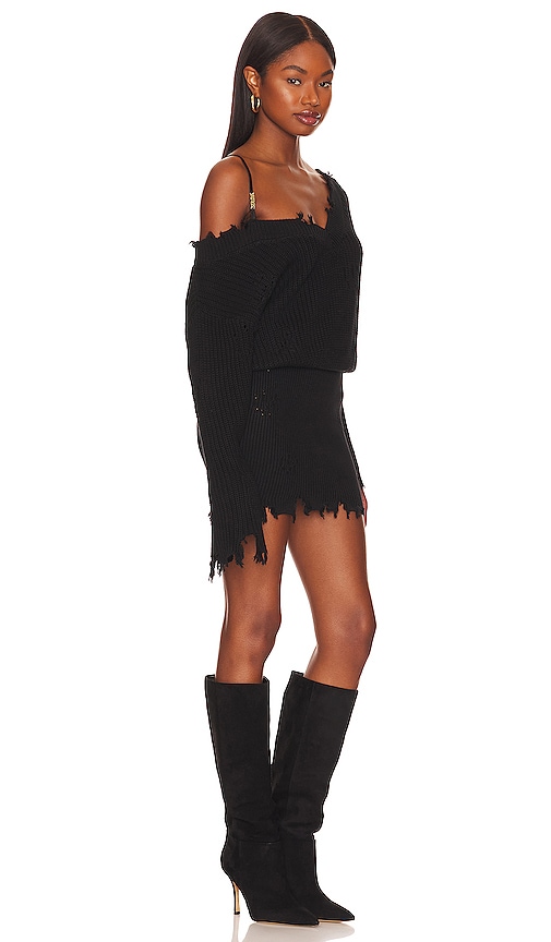 Shop Ser.o.ya Maude Sweater Dress In Black