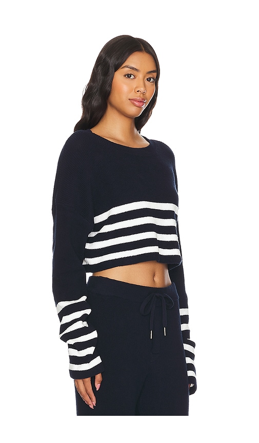 Shop Ser.o.ya Sharlie Sweater In Navy,white Stripe