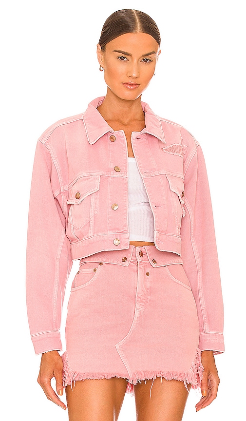 Blush cropped clearance jacket