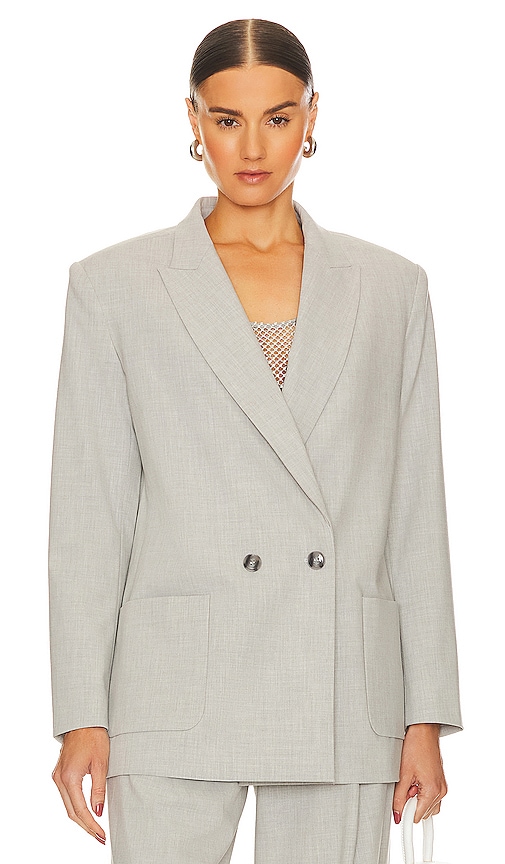 Shop Ser.o.ya Natasha Blazer In Grey