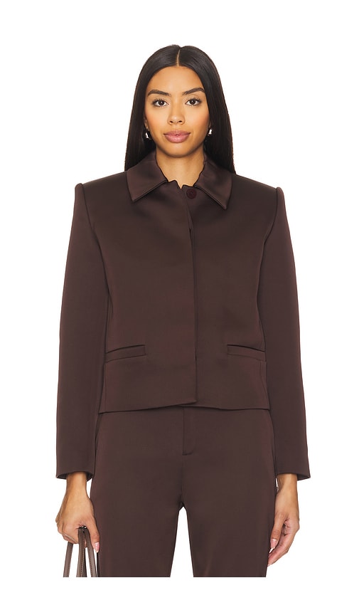 Ser.o.ya Bex Satin Jacket In Ash Brown