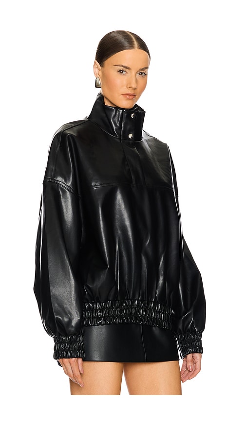Ser.o.ya Mia Faux Leather Pullover In Black