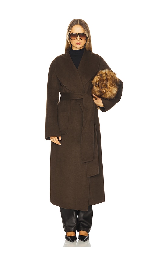 Ser.o.ya Mavis Wool Coat In Brown