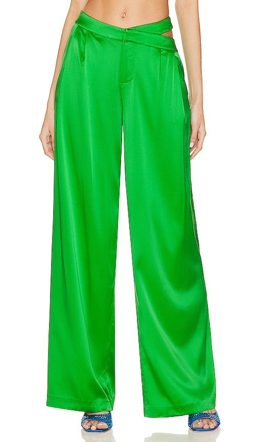 Shop Ser.o.ya Zarri Silk Pant In Green