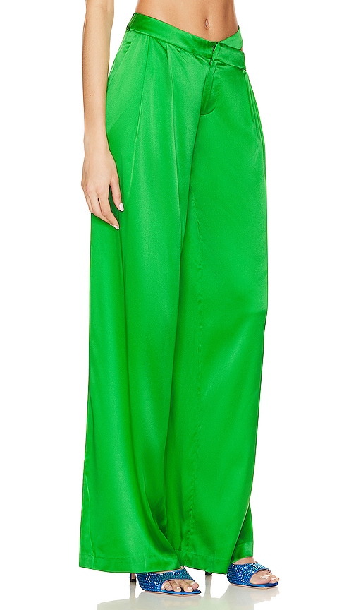 Shop Ser.o.ya Zarri Silk Pant In Green