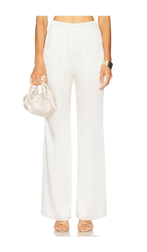 Viva Satin Pant in Cream. - size XS (also in L, M, S, XL)