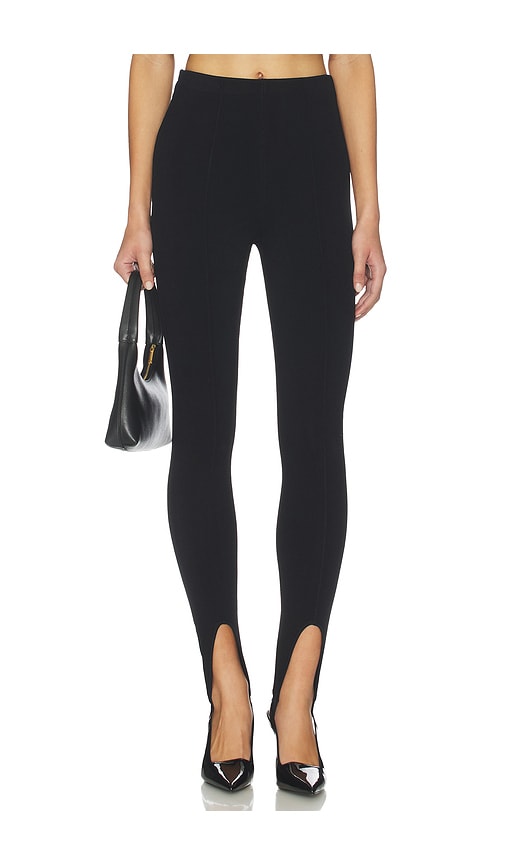 SEROYA Kelsey Stirrup Legging in Black. - size XS (also in XXS, S, M, L)