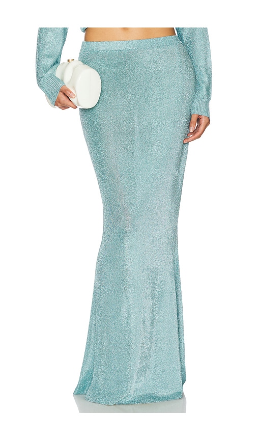 Harmony Metallic Knit Skirt in Bue. - size L (also in M, S, XL, XS, XXS) - SER.O.YA - Modalova