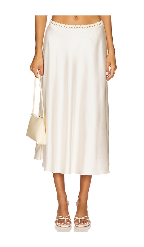 Tamsin Midi Skirt in Cream. - size XS (also in L, M, S, XL, XXS)