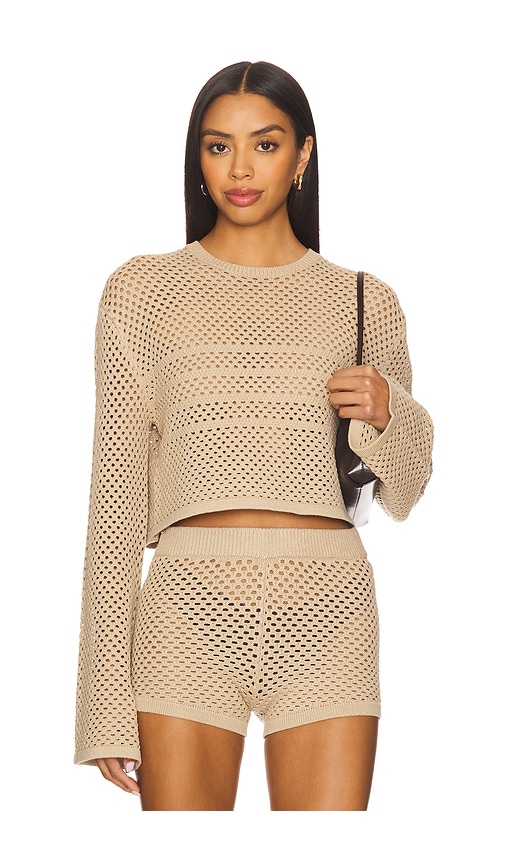 Juno Top in Tan. - size XXS (also in L, M, S, XL, XS)