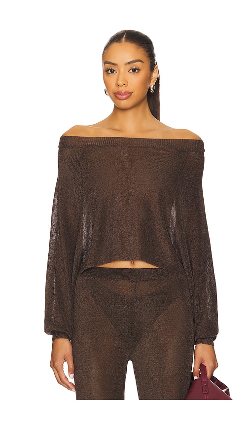 Felicity Top in Brown. - size XS (also in L, M, S, XL, XXS)