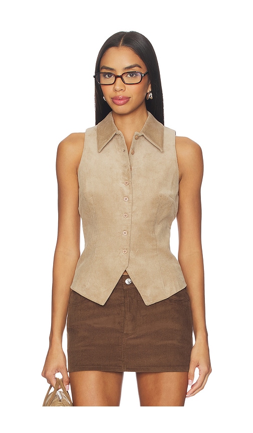 Ser.o.ya Becky Corduroy Vest In Neutral