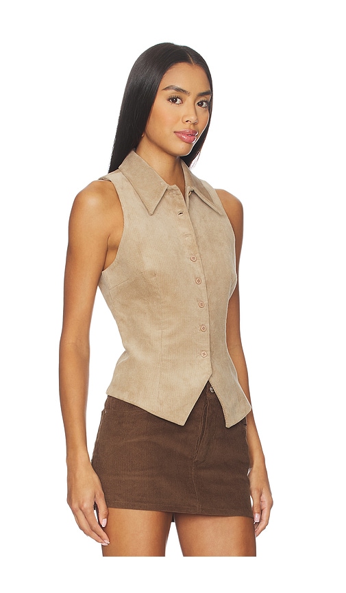 Ser.o.ya Becky Corduroy Vest In Neutral