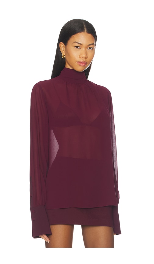 Ser.o.ya Mary Top In Burgundy