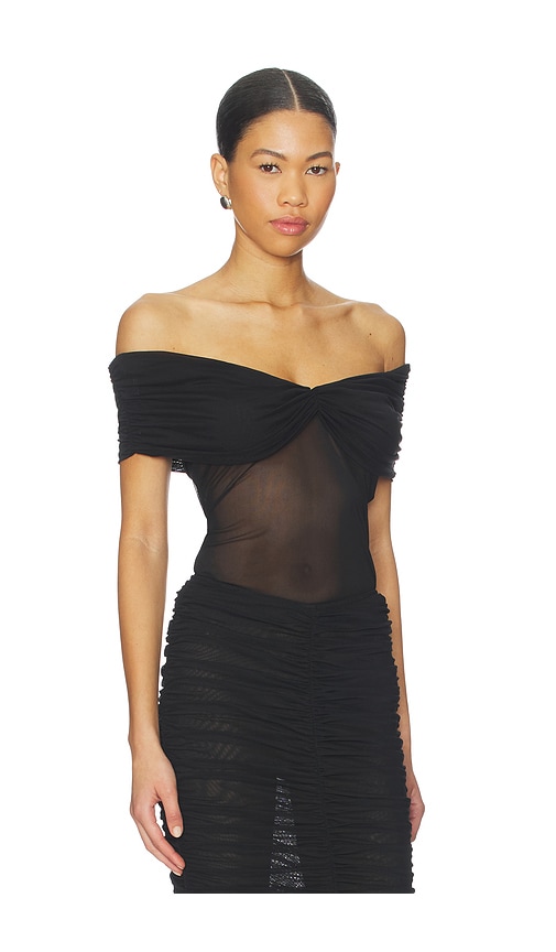Ser.o.ya Imelda Mesh Top In Animal Print
