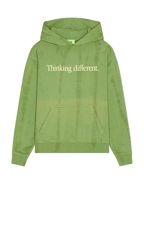 Supervsn Thinking Different Dye Hoodie In Green