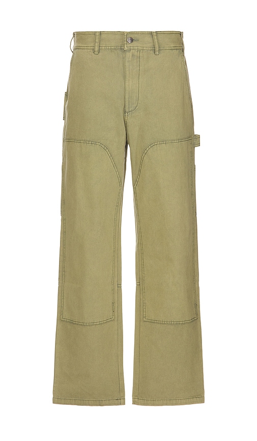 Supervsn Double Knee Work Pant In Olive