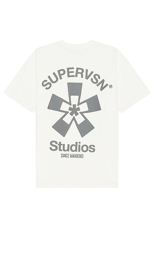 Supervsn Simple Starburst Short Sleeve T-shirt In 白色