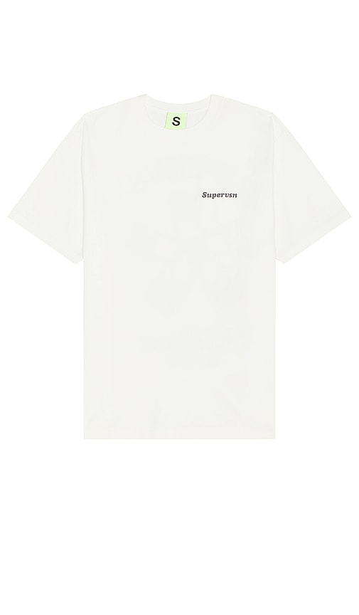 Shop Supervsn Simple Starburst Short Sleeve T-shirt In 白色