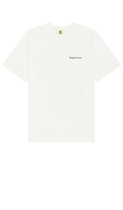 Shop Supervsn Simple Starburst Short Sleeve T-shirt In 白色