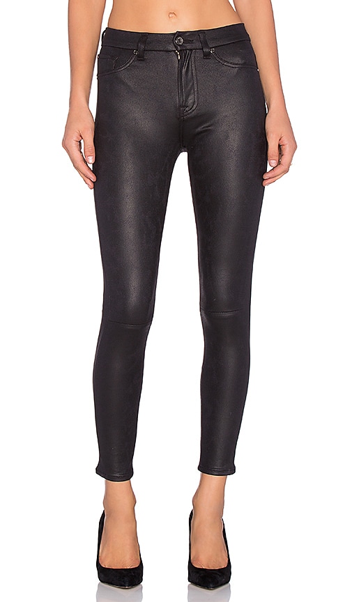 7 For All Mankind High Waist Ankle Skinny in Black | REVOLVE