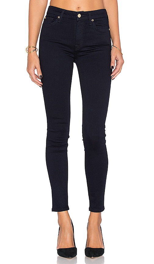 7 For All Mankind Mid Rise Ankle Skinny in Slim Illusion Luxe Rinse ...