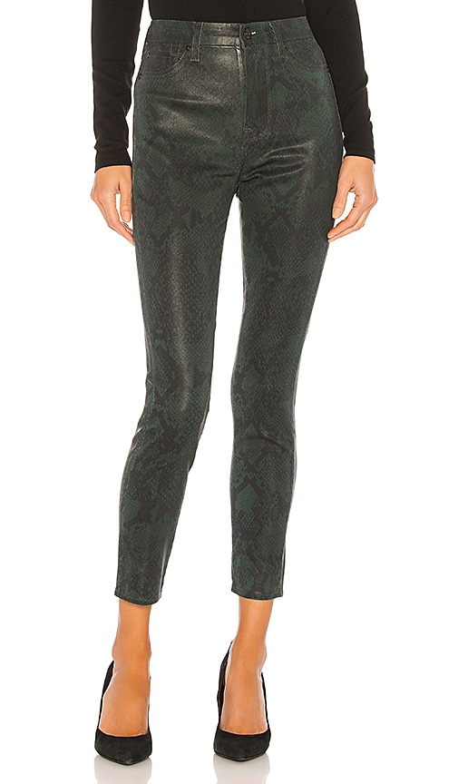 Coated High Waist Ankle Skinny