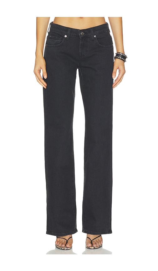 7 For All Mankind Low Straight in Black. - size 26 (also in 27, 29, 30, 31, 32, 33, 34)
