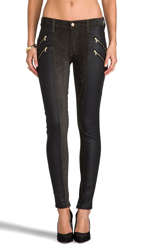 Double Zip Sueded Skinny