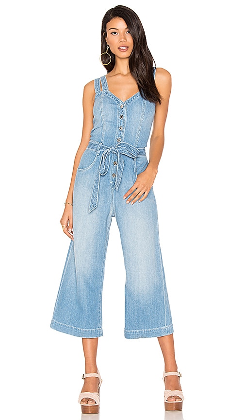 7 for all mankind denim jumpsuit
