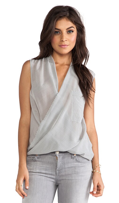Stripe Twist Cowl Tank