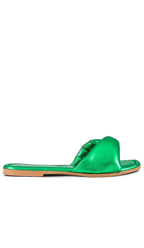 Seychelles Breath of Fresh Air Sandal in Emerald Metallic | REVOLVE