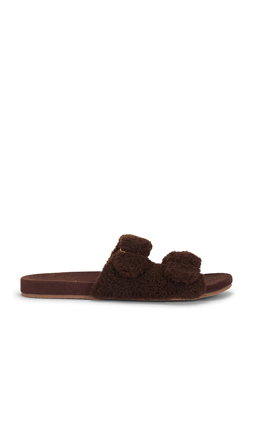 Seychelles Slumber Party Slide In Brown Shearling
