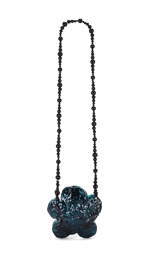 Susan Fang 3d Printed Flower Bag in Black Glossy