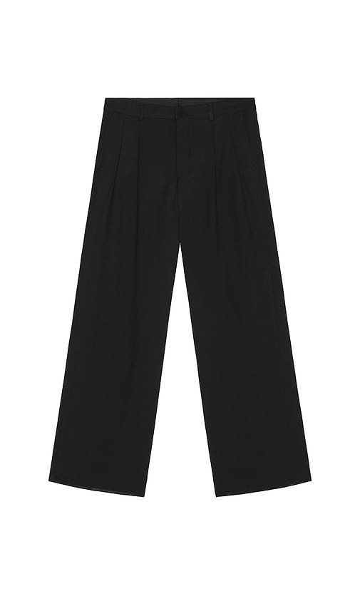 Sunflower Wide Pleated Trouser In Black