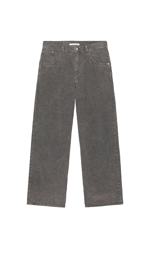 Sunflower Super Wide Cord Pant In Gray
