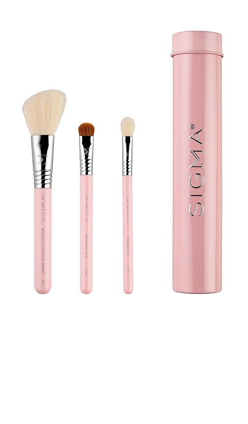 Sigma Beauty Essential Trio Brush Set In Pink