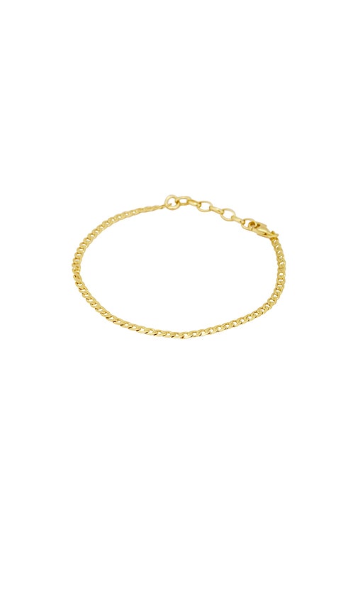 Serge de Nimes Flat Cuban Chain Bracelet in Gold