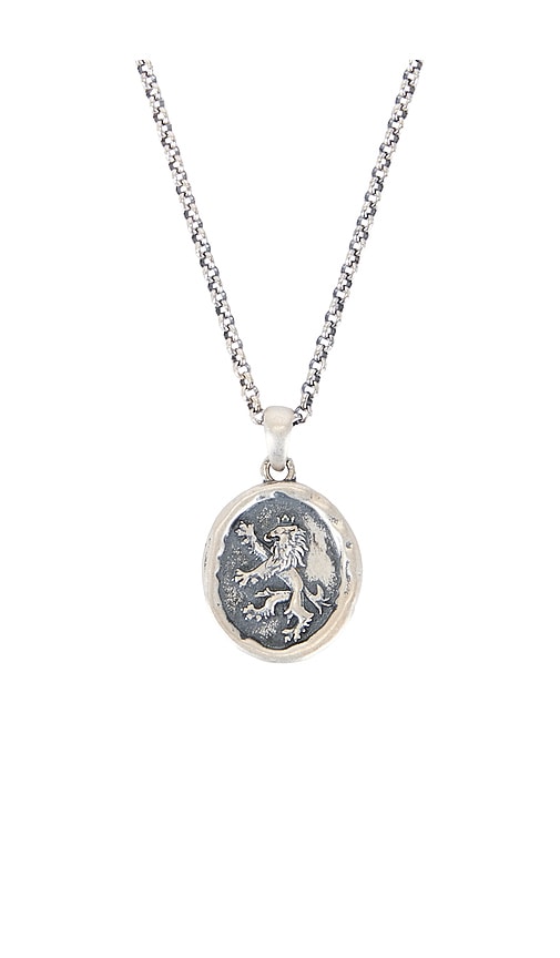 Serge De Nimes Courage Necklace In Metallic Silver. 