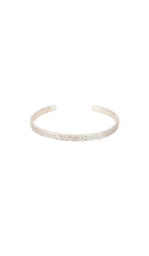  Serge De Nimes Forge Cuff In Metallic Silver. 