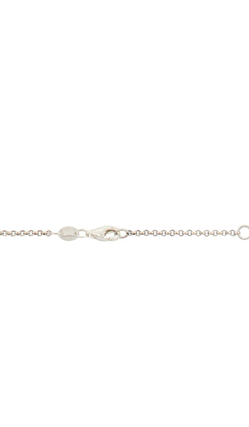  Serge De Nimes Oracle Necklace In Metallic Silver. 