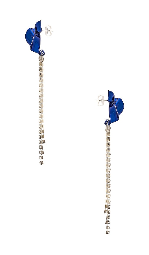 Shop Sterling King Georgia Crystal Earrings In Blue