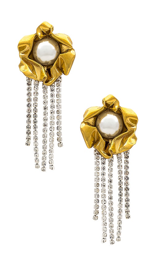 Sterling King Titania Fringe Earrings In Metallic Gold