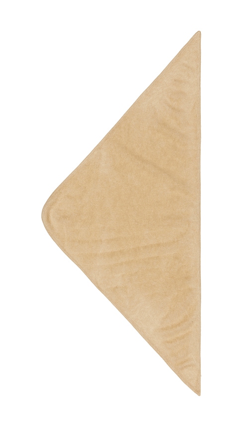  Soft Goat Brushed Triangle Scarf In Tan. 